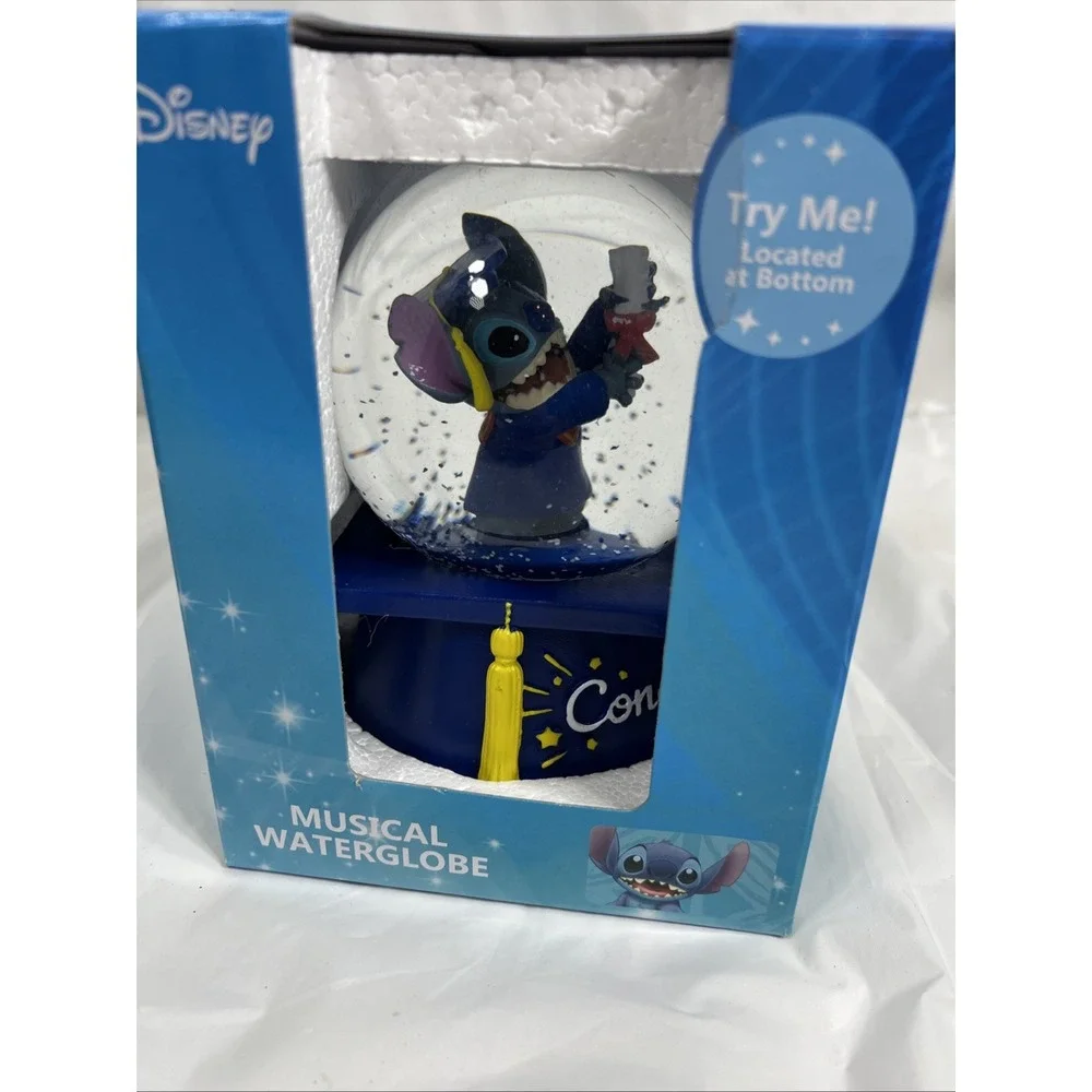 2025 DISNEY STITCH MUSICAL WATERGLOBE GRADUATION 